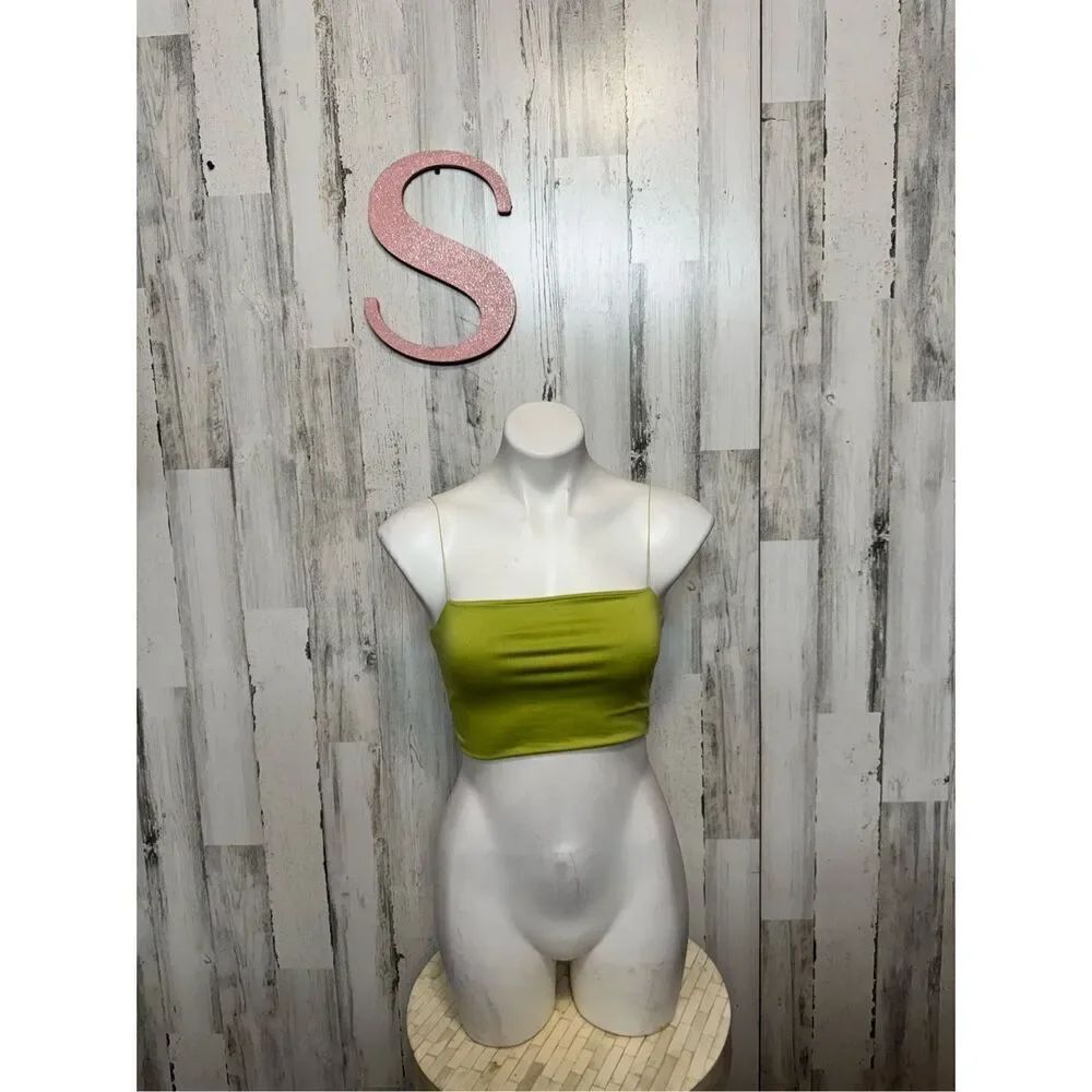 Green crop top